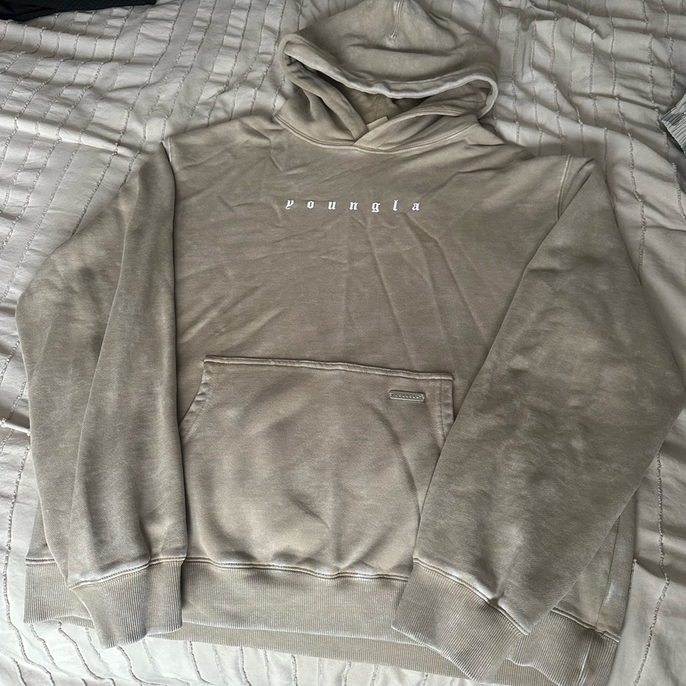 YoungLA Men's Beige Hoodie